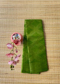 Parrot Green Self-Brocade Cotton Saree